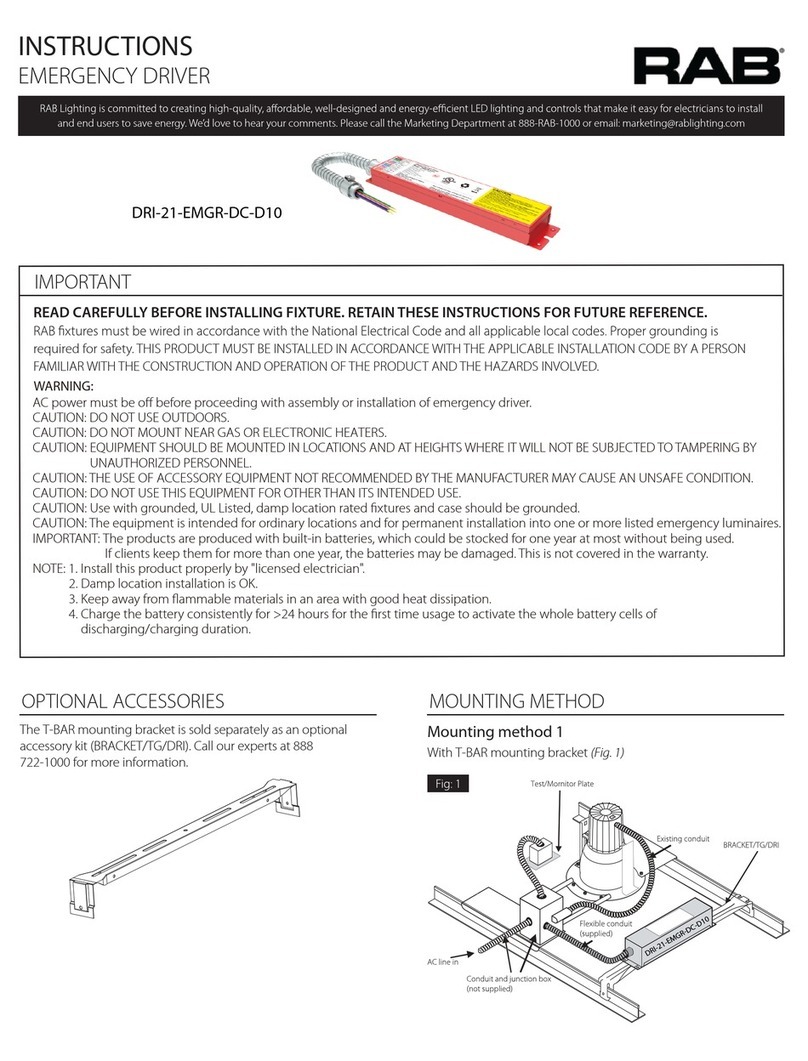 RAB DRI-21-EMGR-DC-D10 User manual
