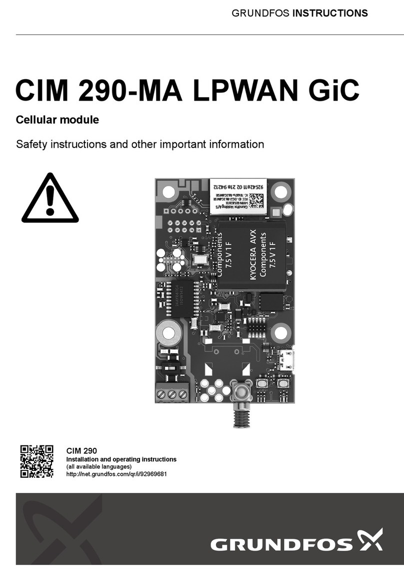 Grundfos CIM 290-MA LPWAN GiC instructions