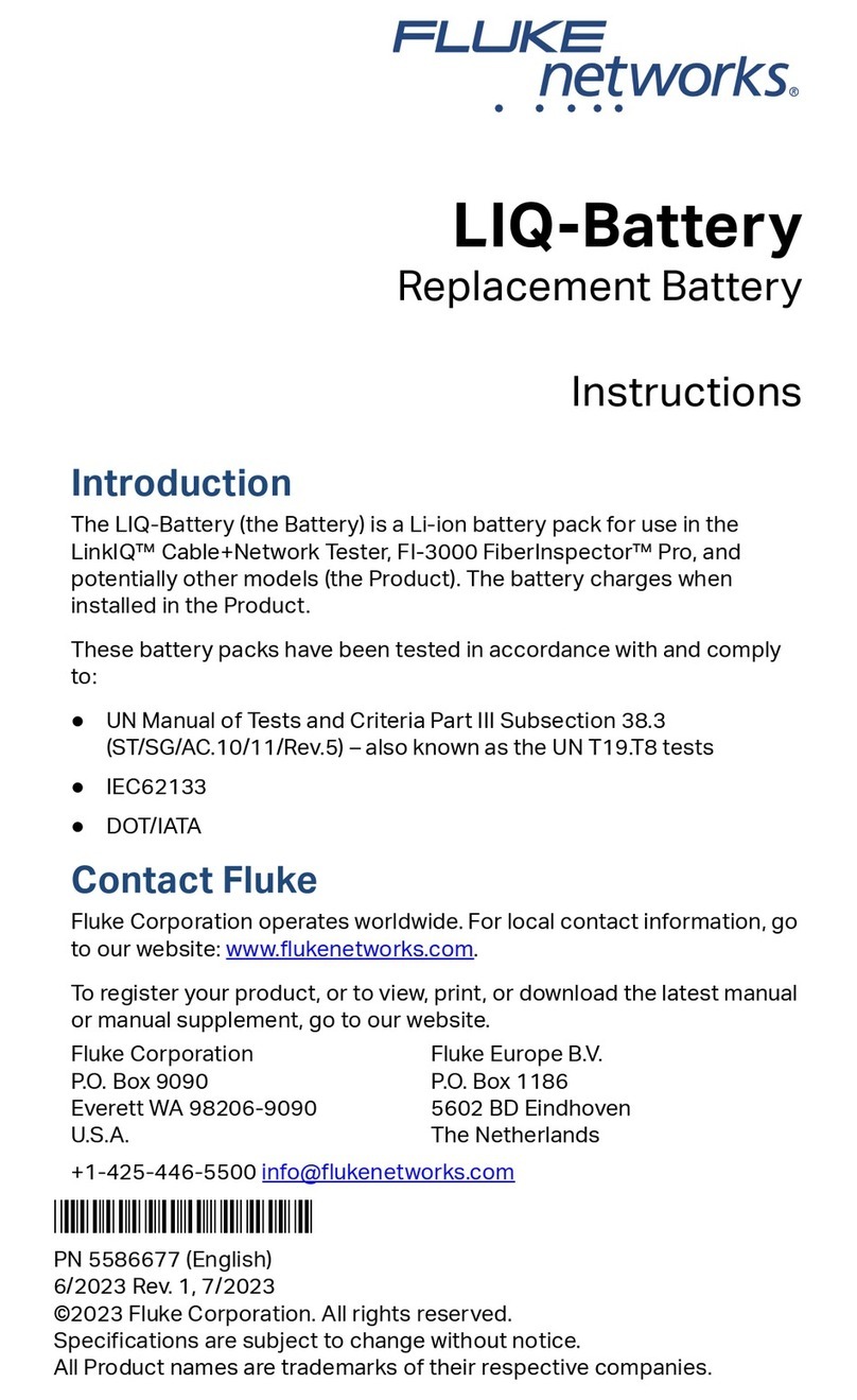 Fluke LIQ-Battery User manual