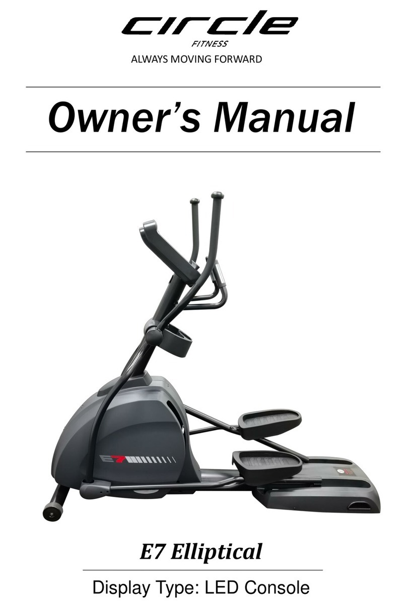 CIRCLE FITNESS E7 owner's manual