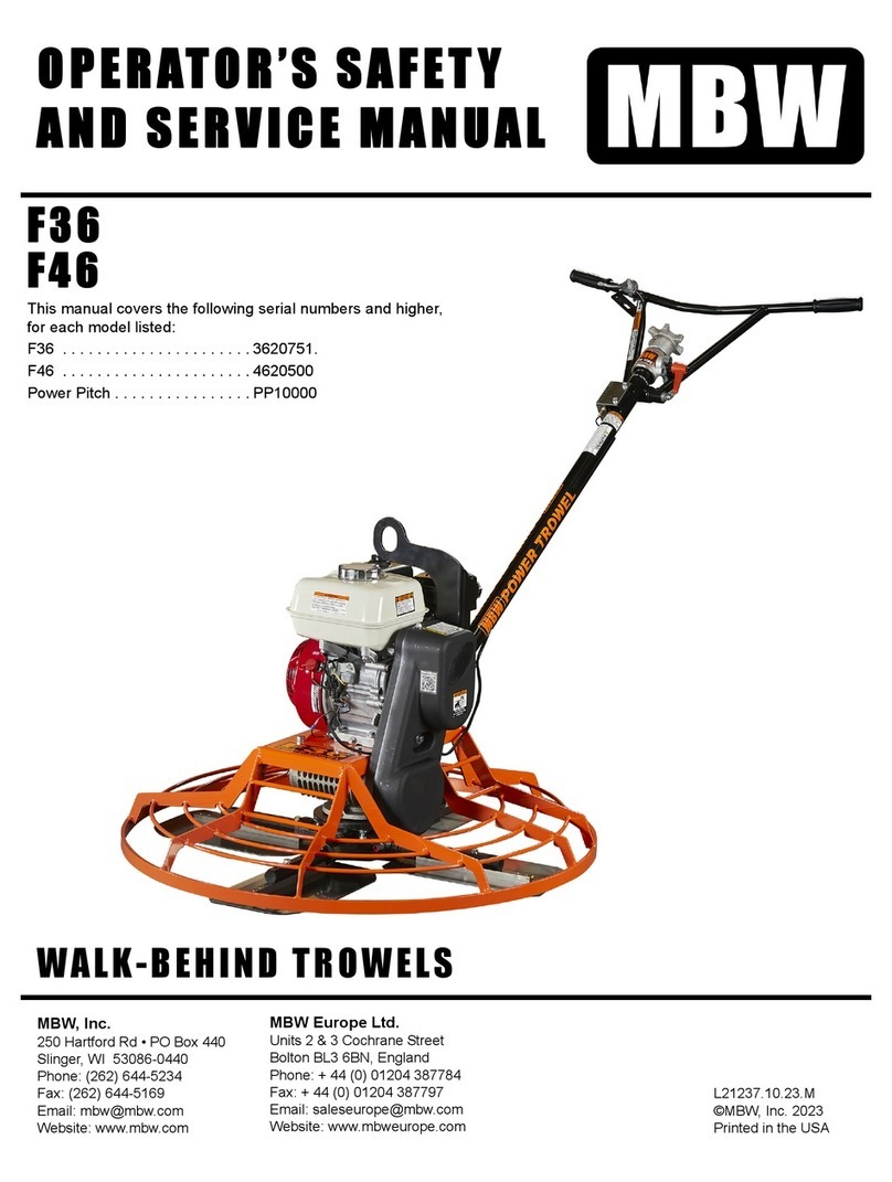 MBW F36 User manual