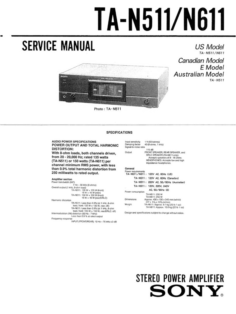 Sony TA-N511 User manual