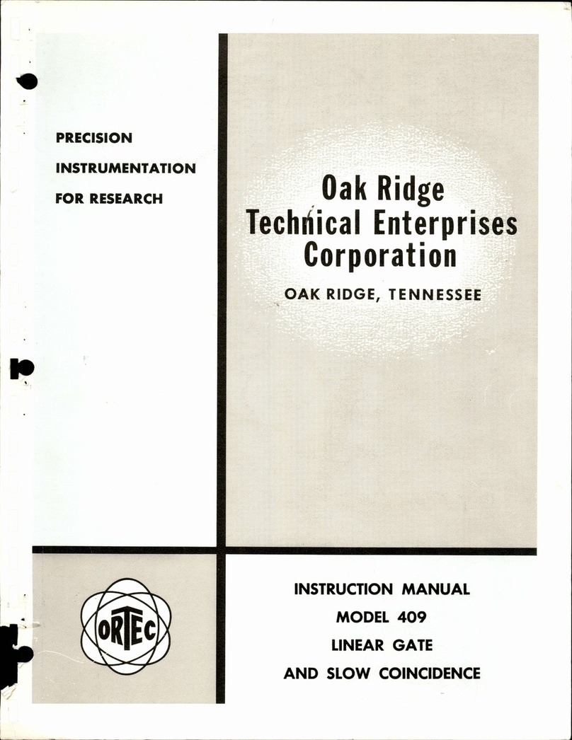 ORTEC 409 User manual