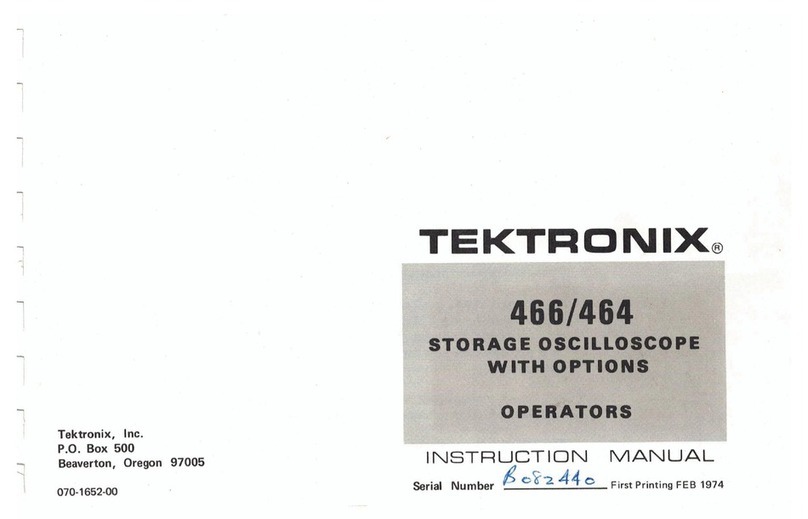 Tektronix 466 User manual
