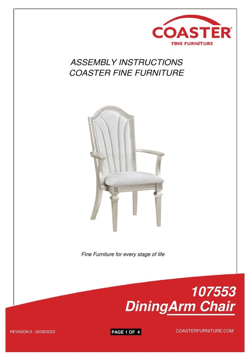 Coaster Evangeline 107553 Assembly instructions