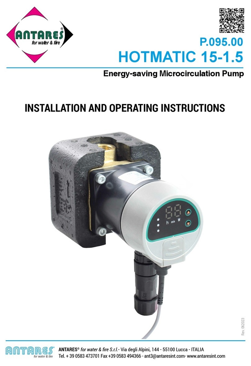 Antares HOTMATIC 15-1.5 Installation and operating instructions