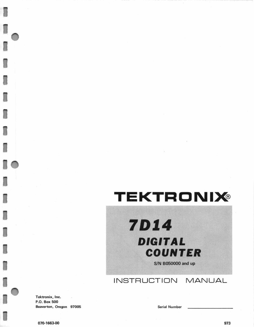 Tektronix 7D14 User manual