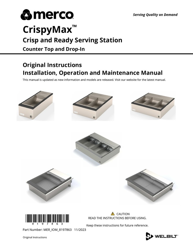 Welbilt Merco CrispyMax MCG1027NNN Original Instructions Installation, Operation and Maintenance Manual Welbilt Merco CrispyMax MCG1027NNN Original Instructions Installation, Operation and Maintenance Manual