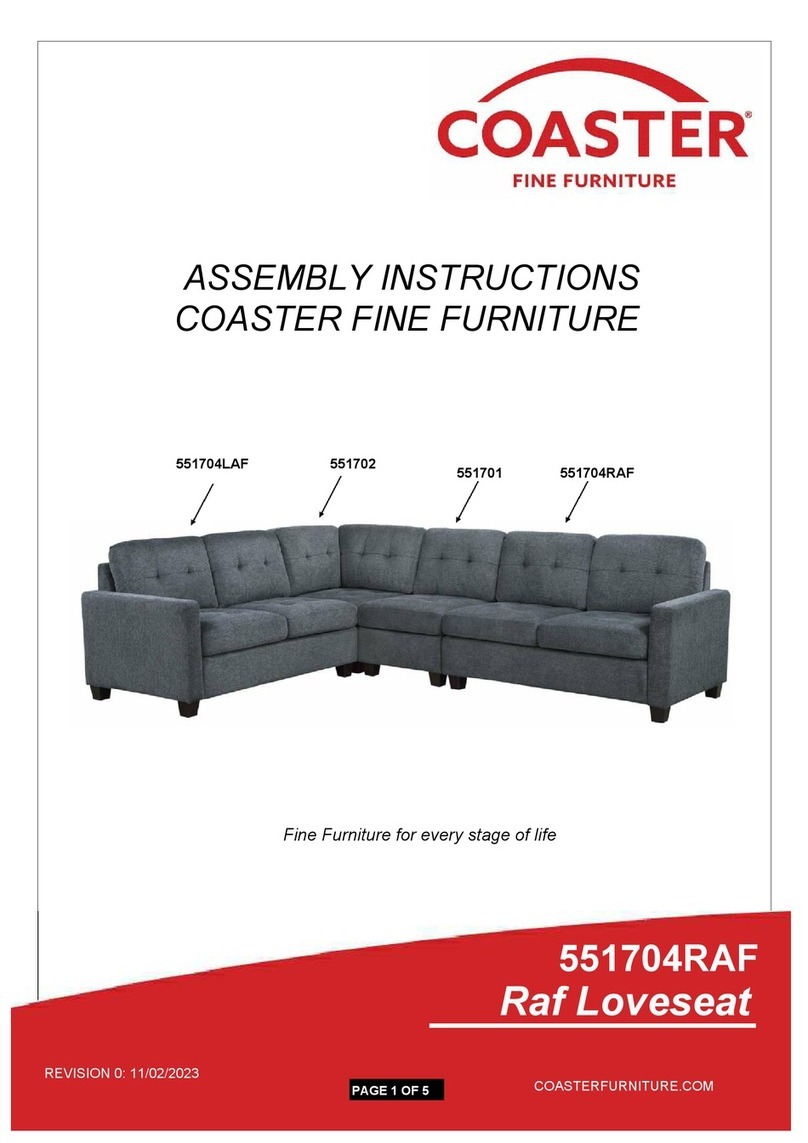 Coaster 551704RAF Assembly instructions