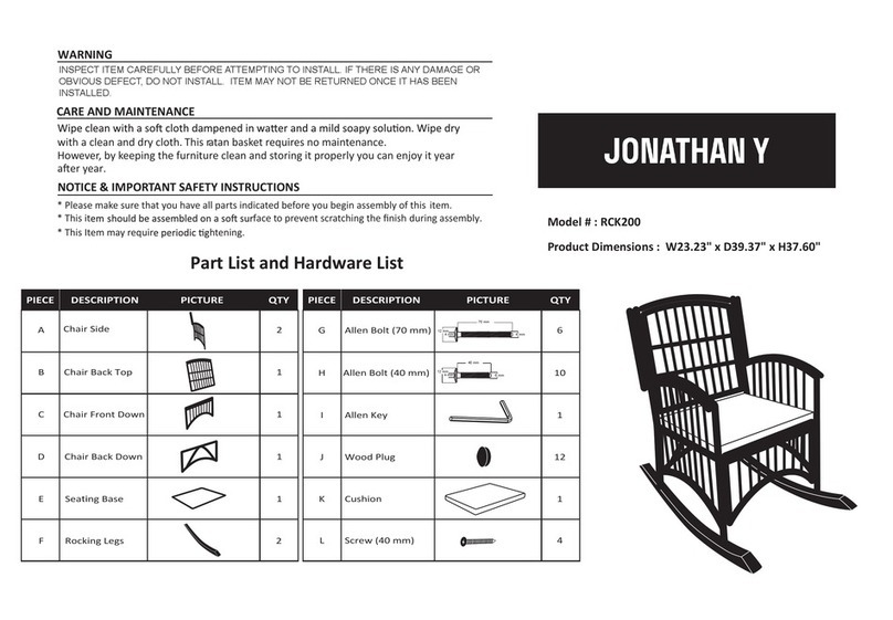 JONATHAN Y RCK200 Quick assembly guide