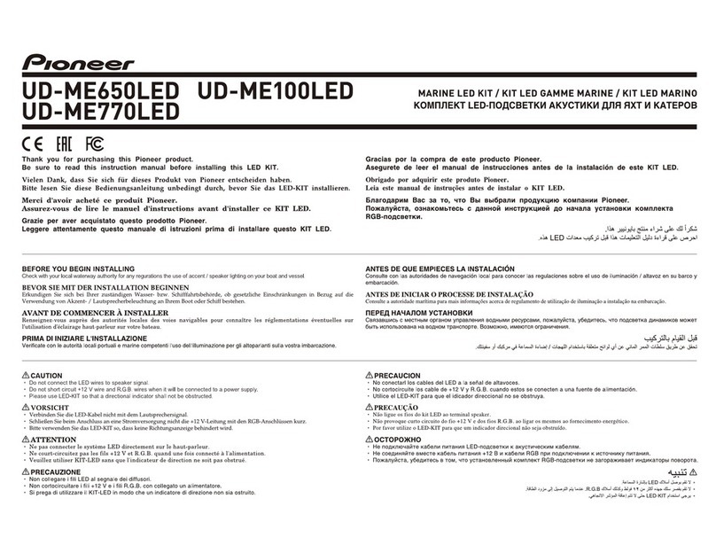 Pioneer UD-ME650LED instruction manual