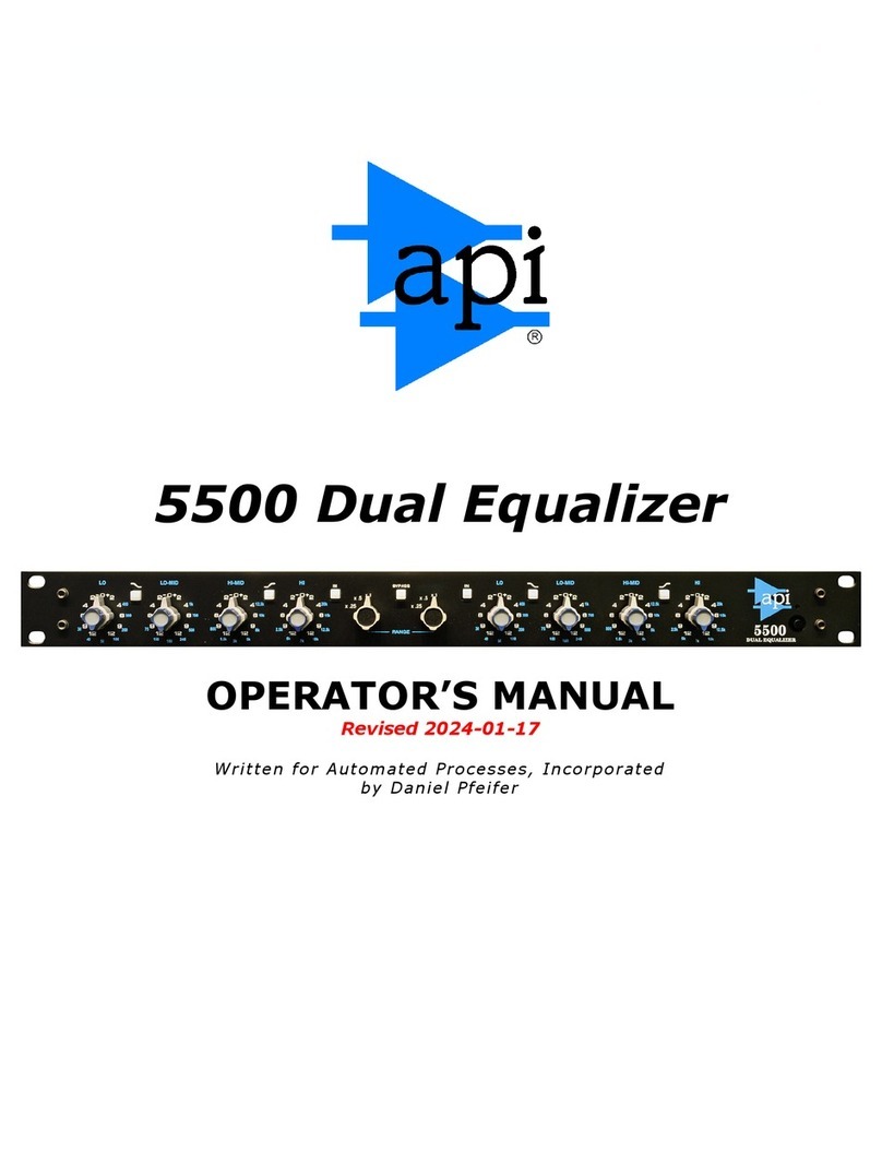 API 5500 Operator's manual