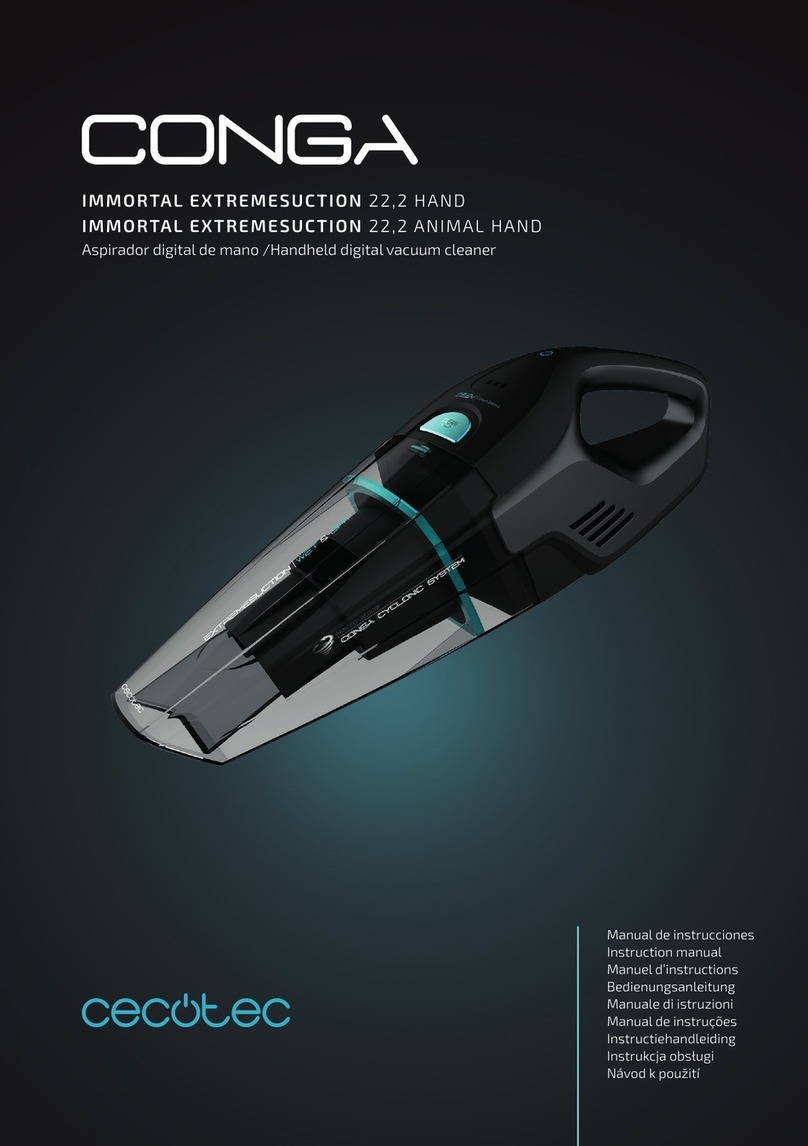 cecotec Conga Immortal Extreme Suction 22,2 V Animal... instruction manual
