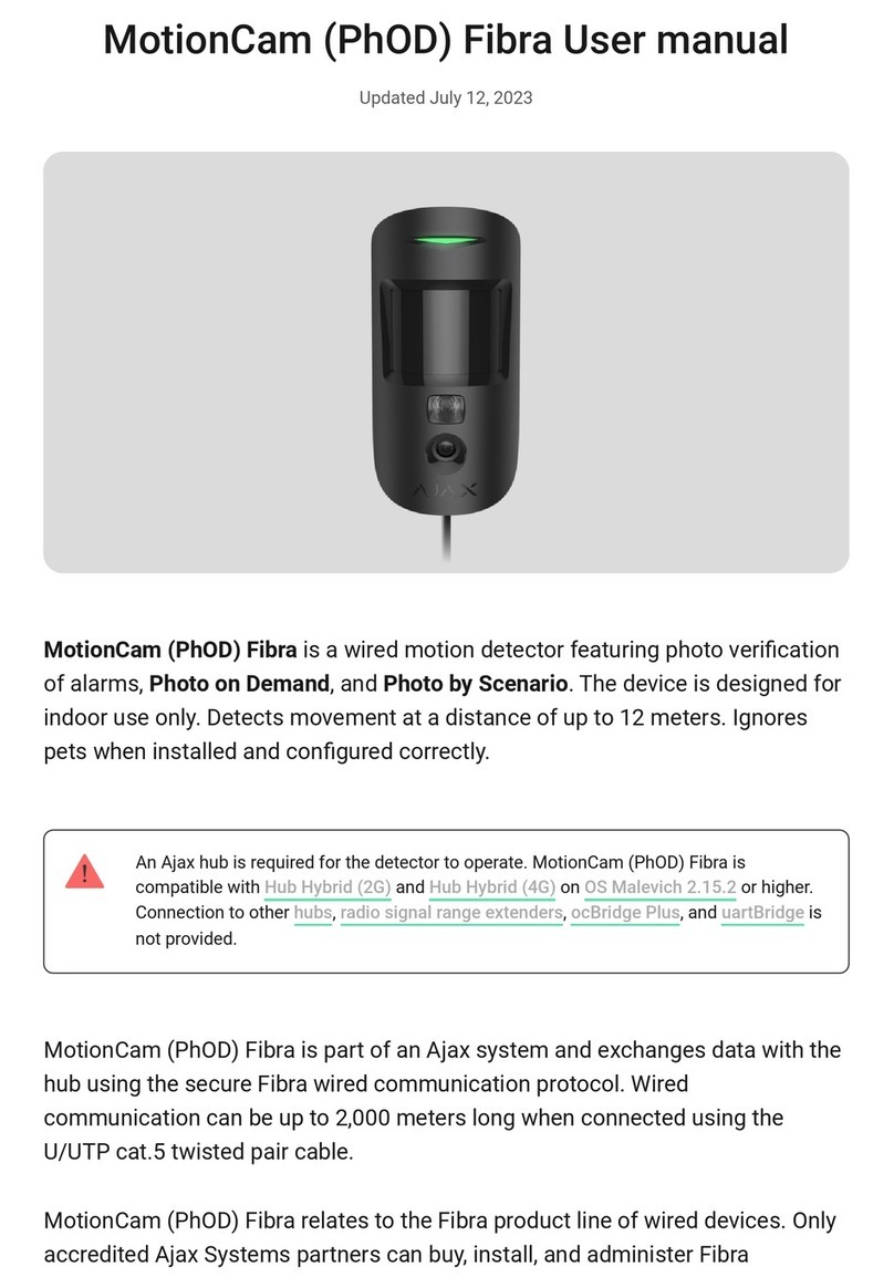 AJAX MotionCam Fibra User manual