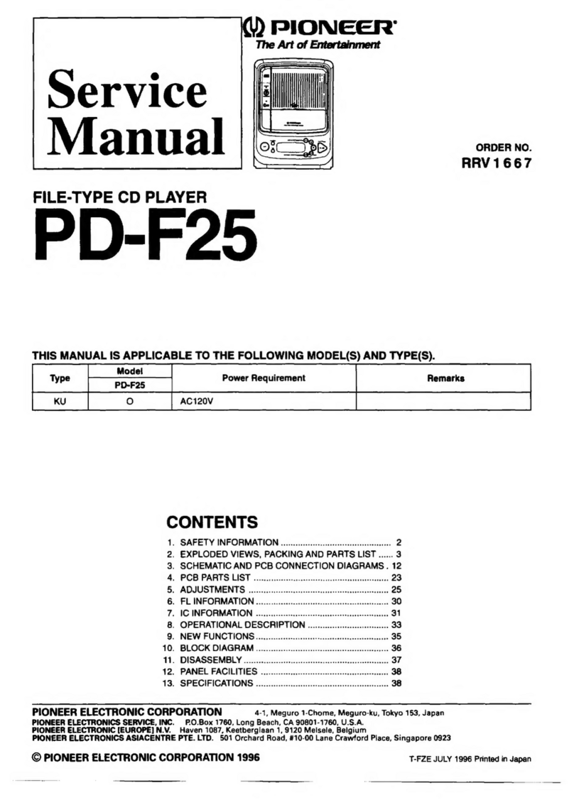 Pioneer PD-F25 User manual