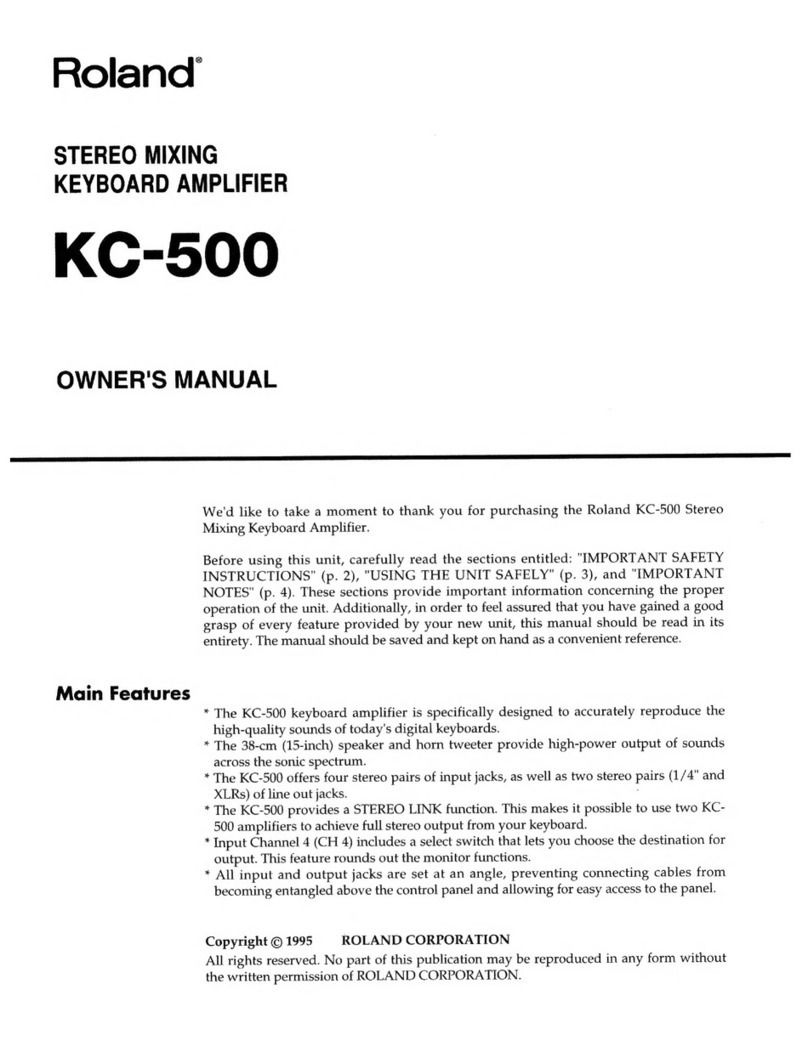 Roland KC-500 User manual Roland KC-500 User manual