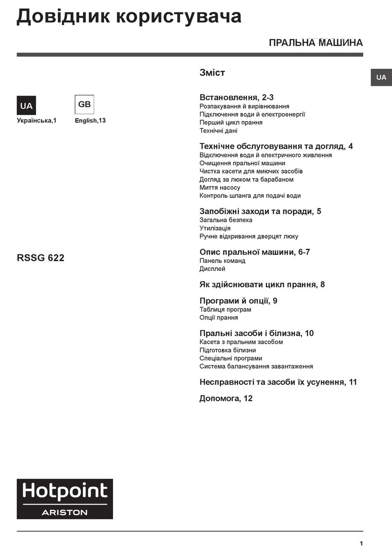 Hotpoint Ariston RSSG 622 User manual