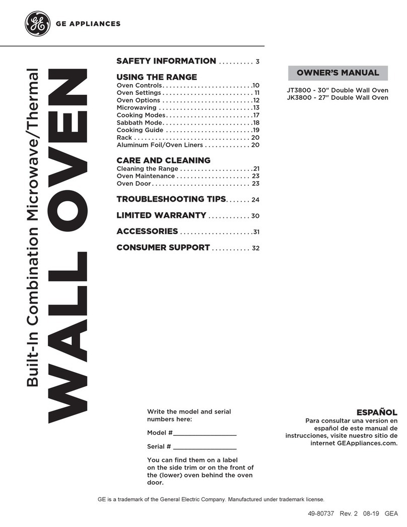 GE JT3800SH7SS owner's manual