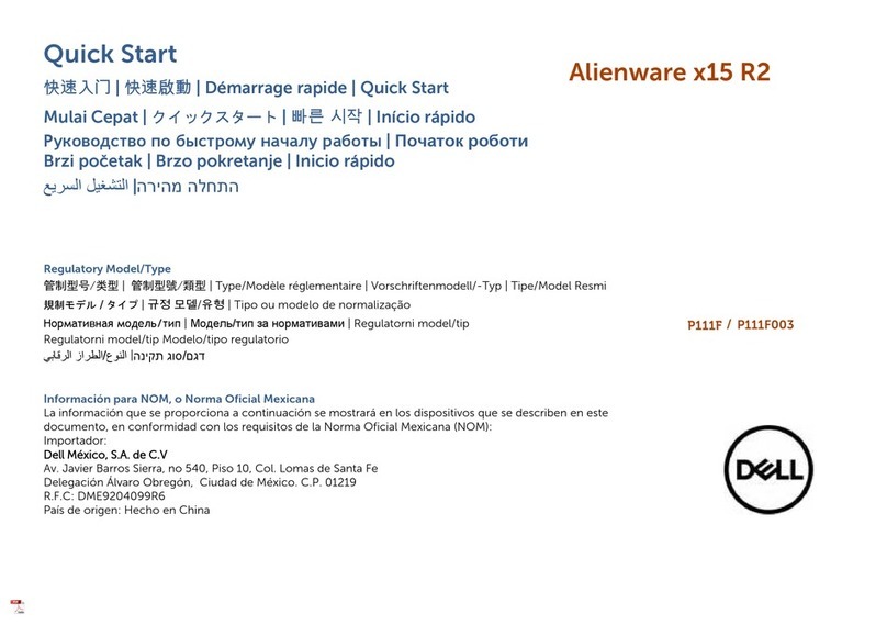 Dell Alienware x15 R2 quick start