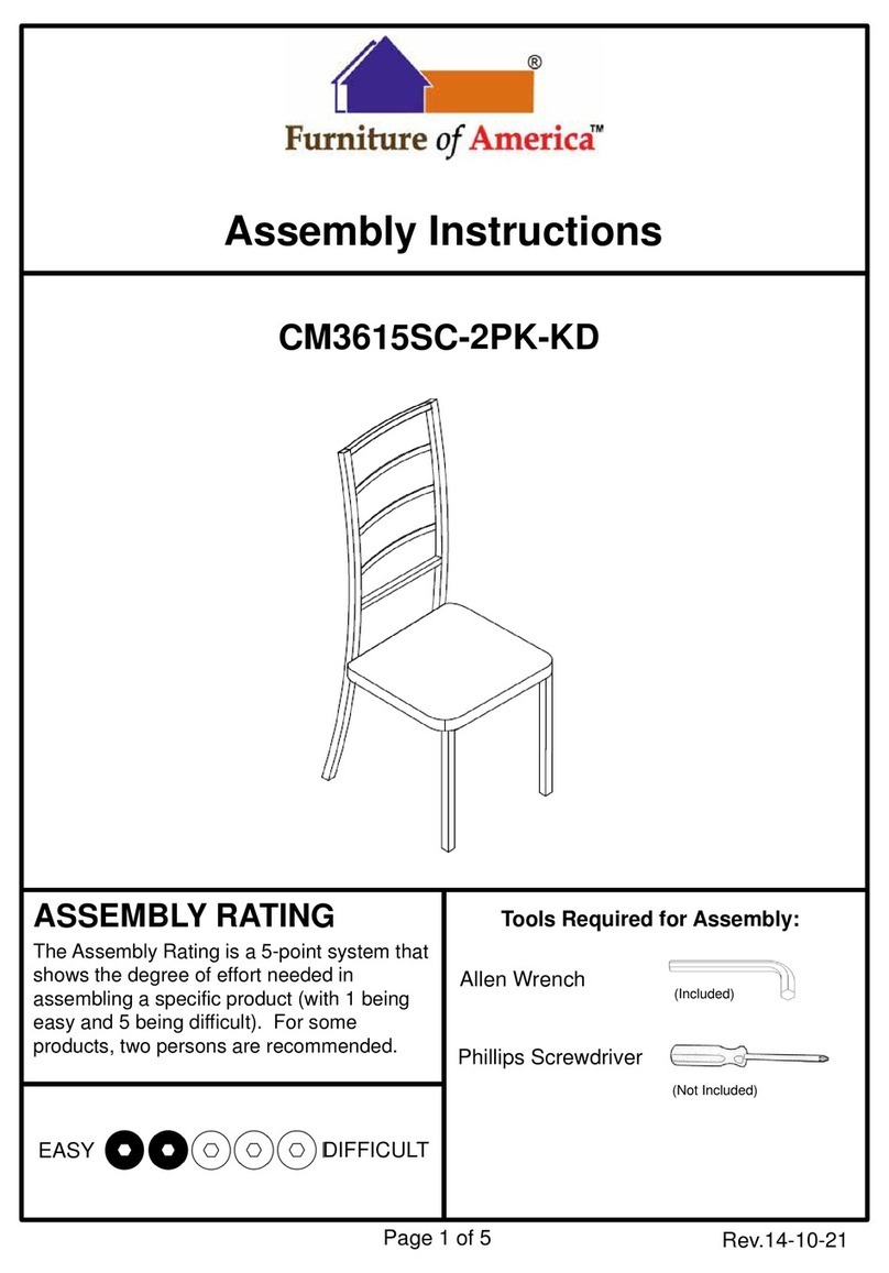 Furniture of America CM3615SC-2PK-KD Assembly instructions