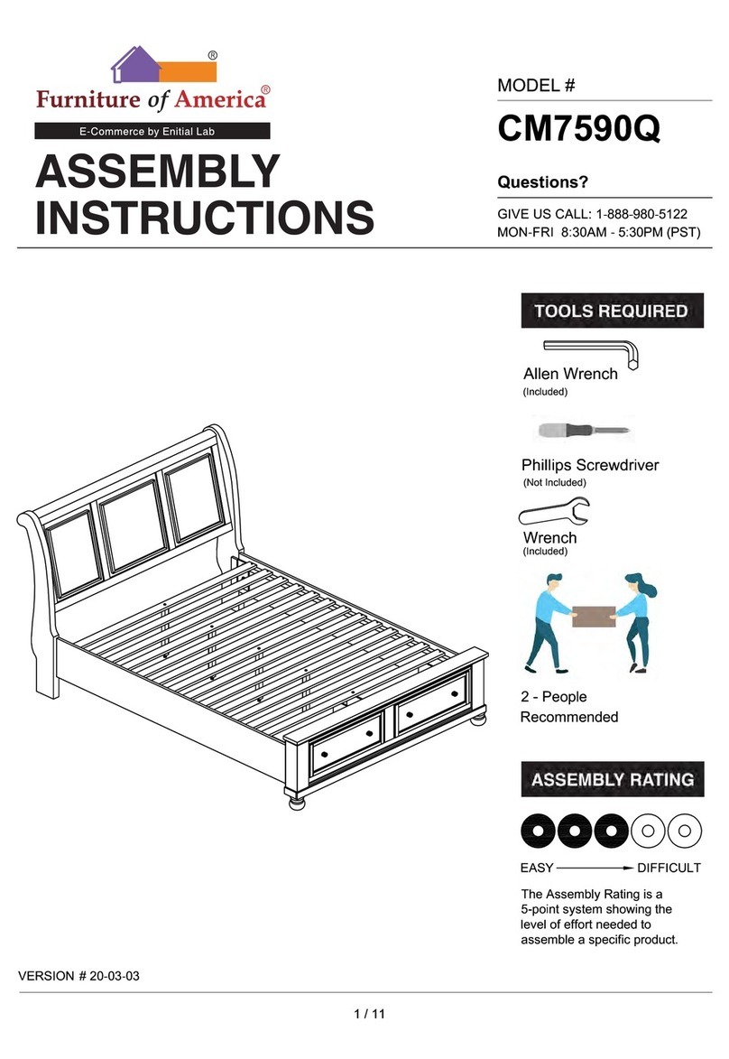 Furniture of America Castor CM7590Q Assembly instructions Furniture of America Castor CM7590Q Assembly instructions