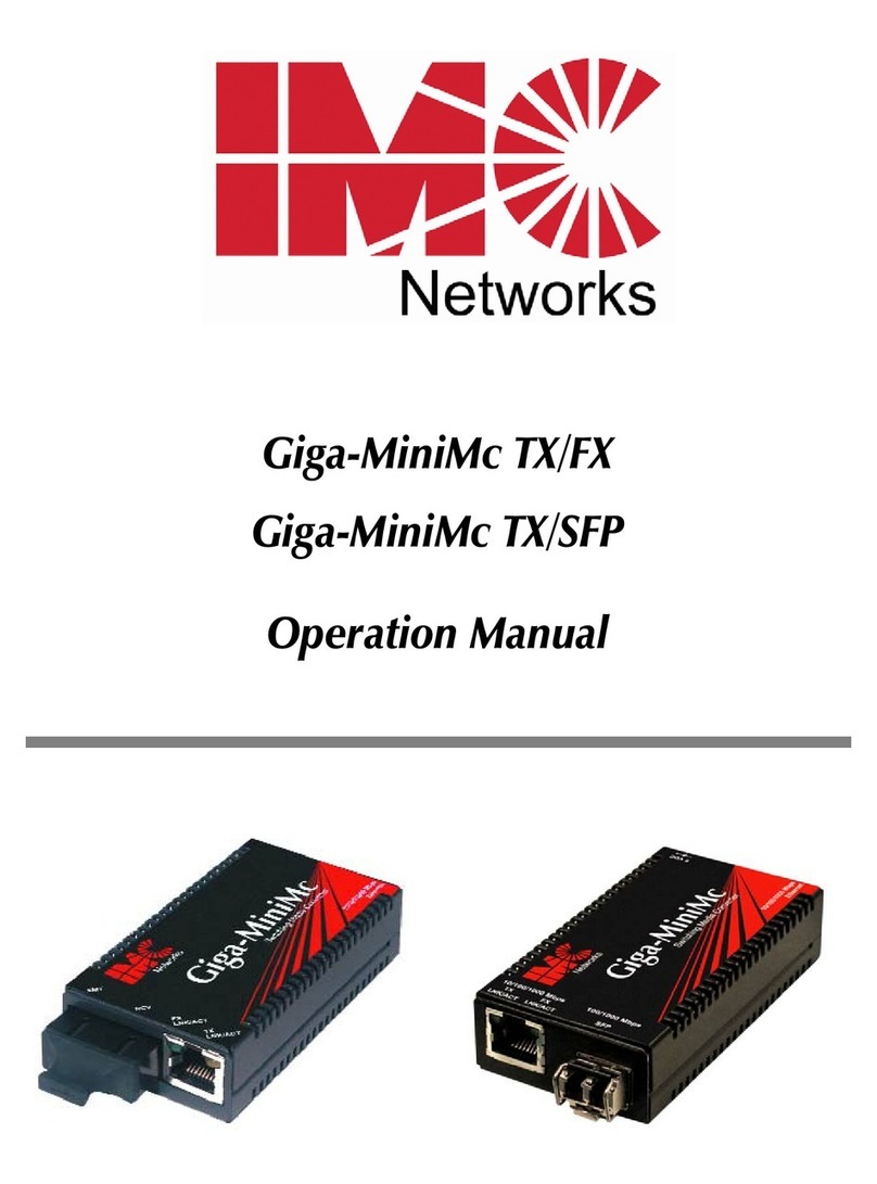 IMC Networks Giga-MiniMc TX User manual