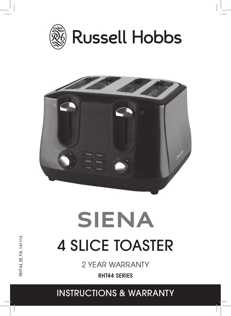 Russell Hobbs SIENA RHT44 Series Instructions & warranty