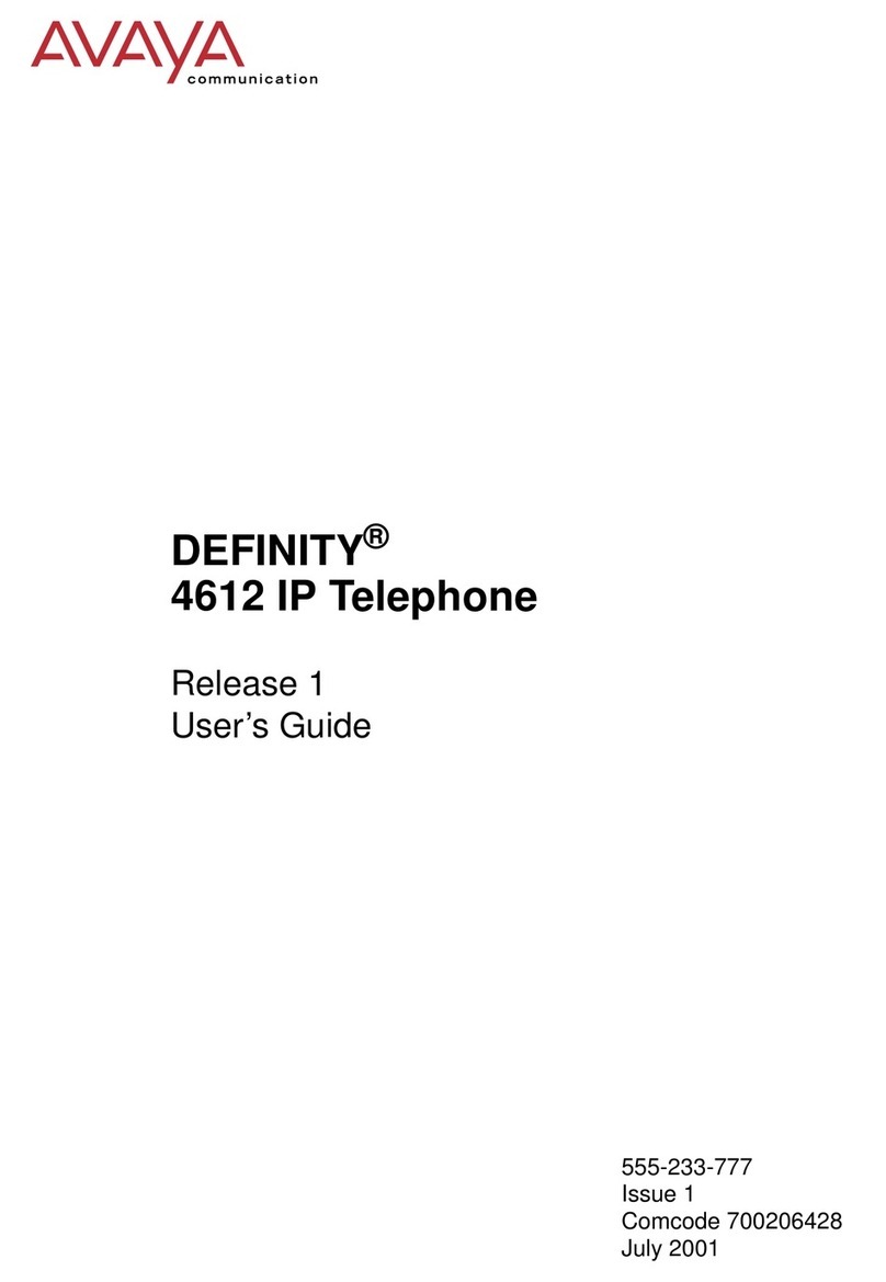 Avaya DEFINITY 4612SW User manual