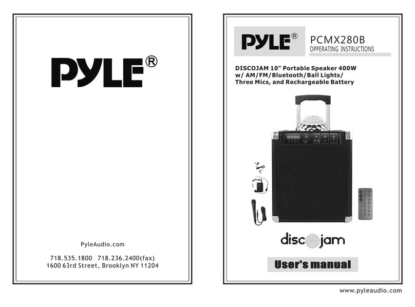 Pyle DISCOJAM PCMX280B user manual