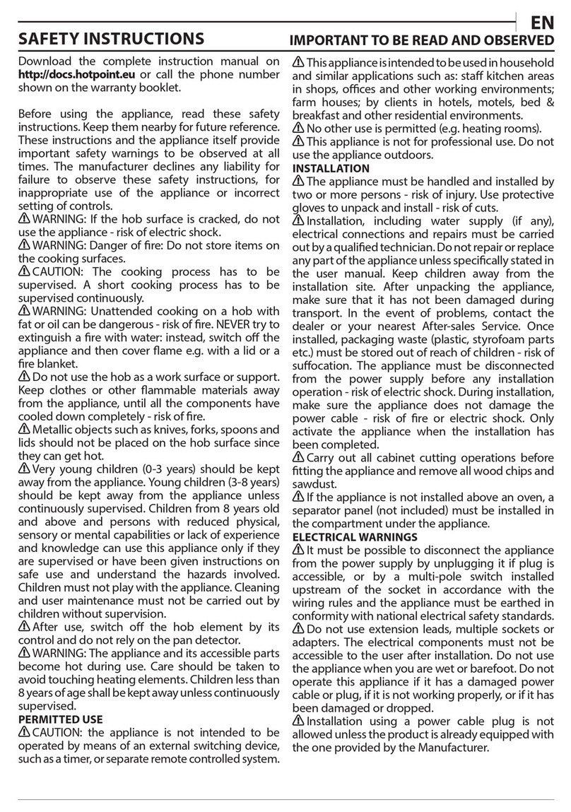 Hotpoint TS 3560F CPNE User manual