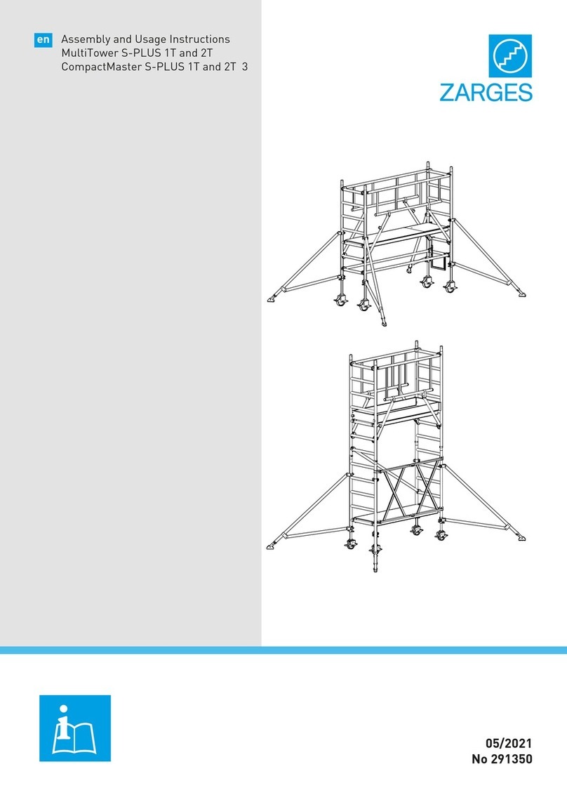 zarges MultiTower S-PLUS 1T Assembly and usage instructions