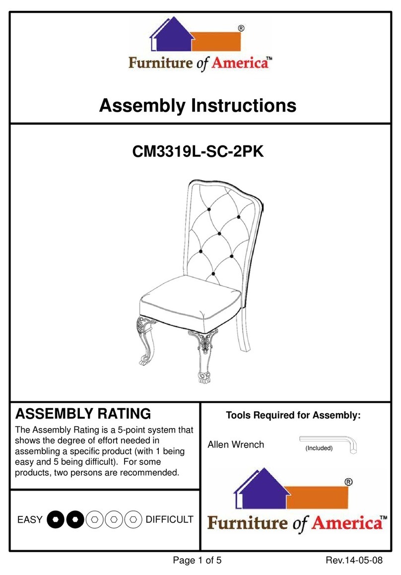 Furniture of America CM3319L-SC-2PK Assembly instructions Furniture of America CM3319L-SC-2PK Assembly instructions