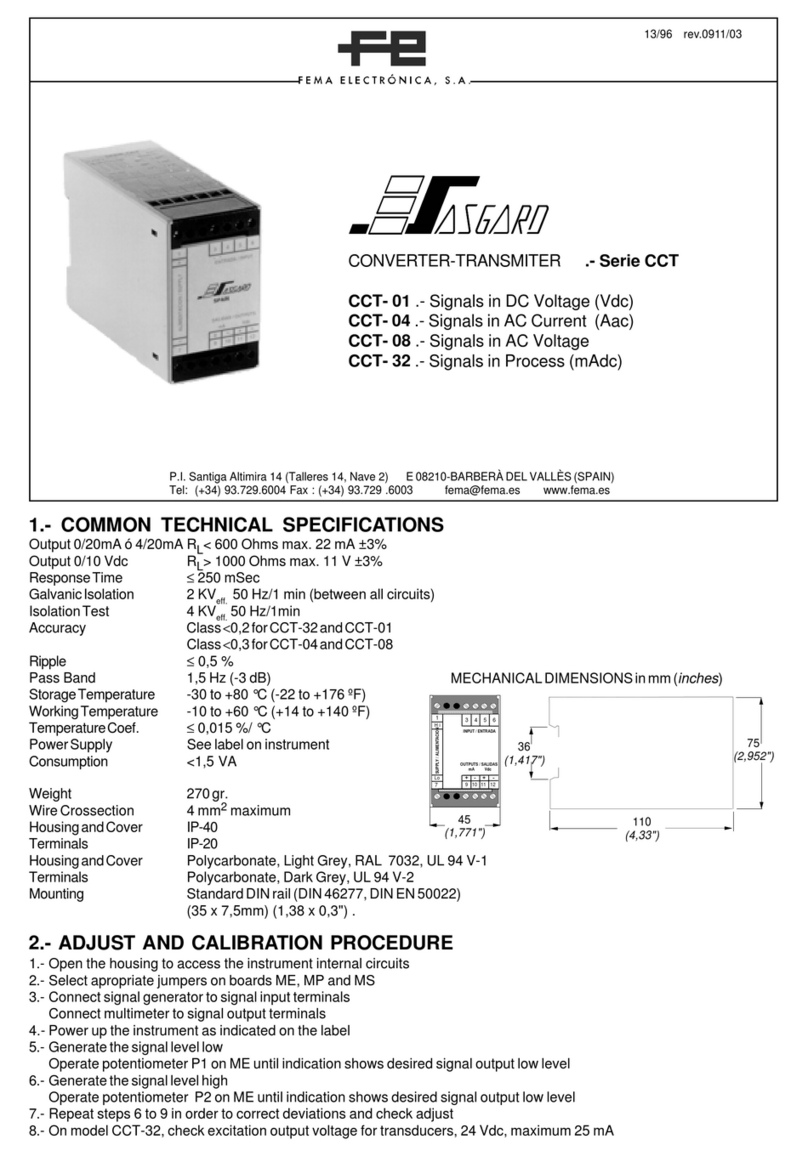 Fema Electronica ASGARD CCT-01 User manual