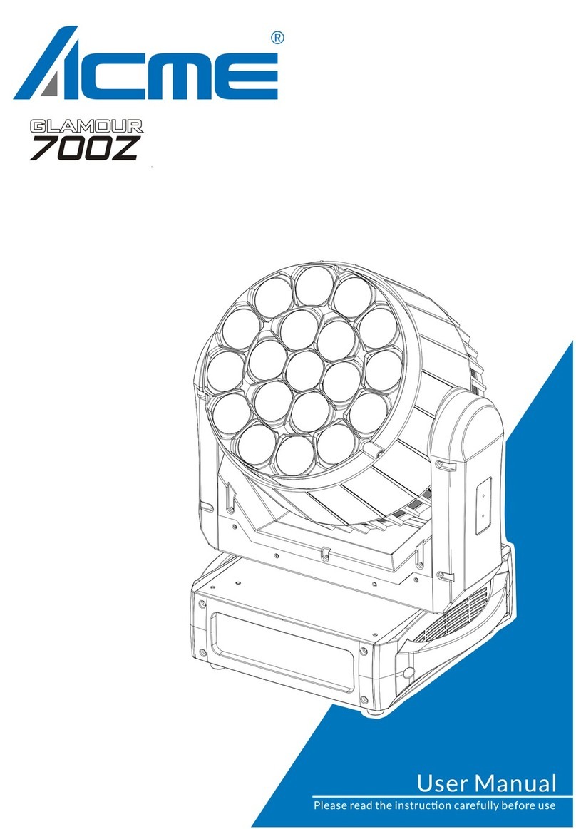 ACME GLAMOUR 700Z RGBY User manual ACME GLAMOUR 700Z RGBY User manual
