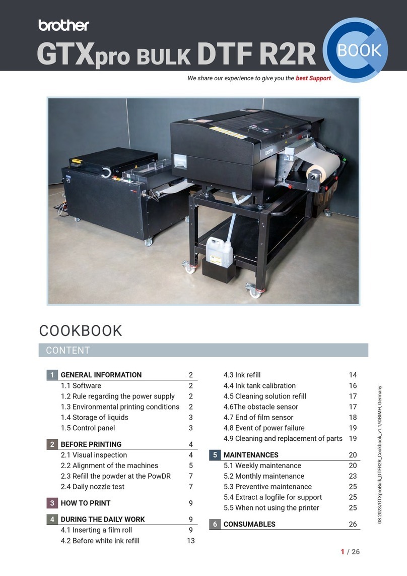 Brother GTXpro BULK DTF R2R User manual