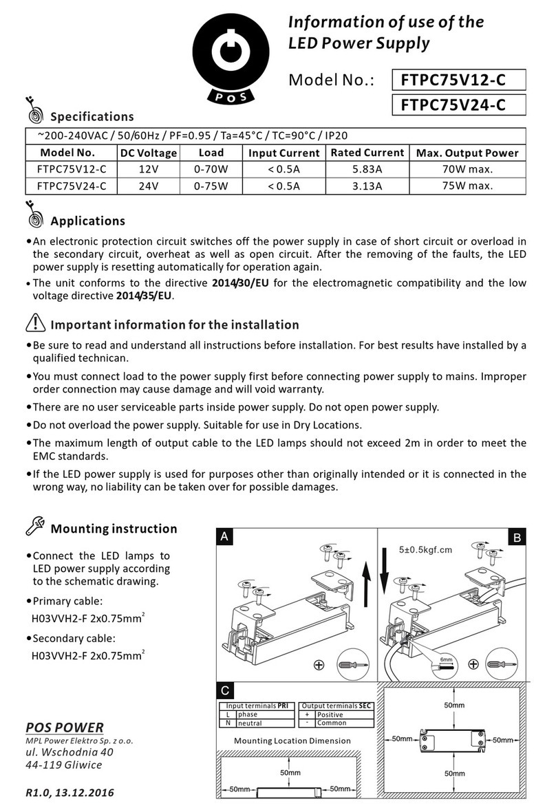POS FTPC75V12-C INFORMATION FOR USE