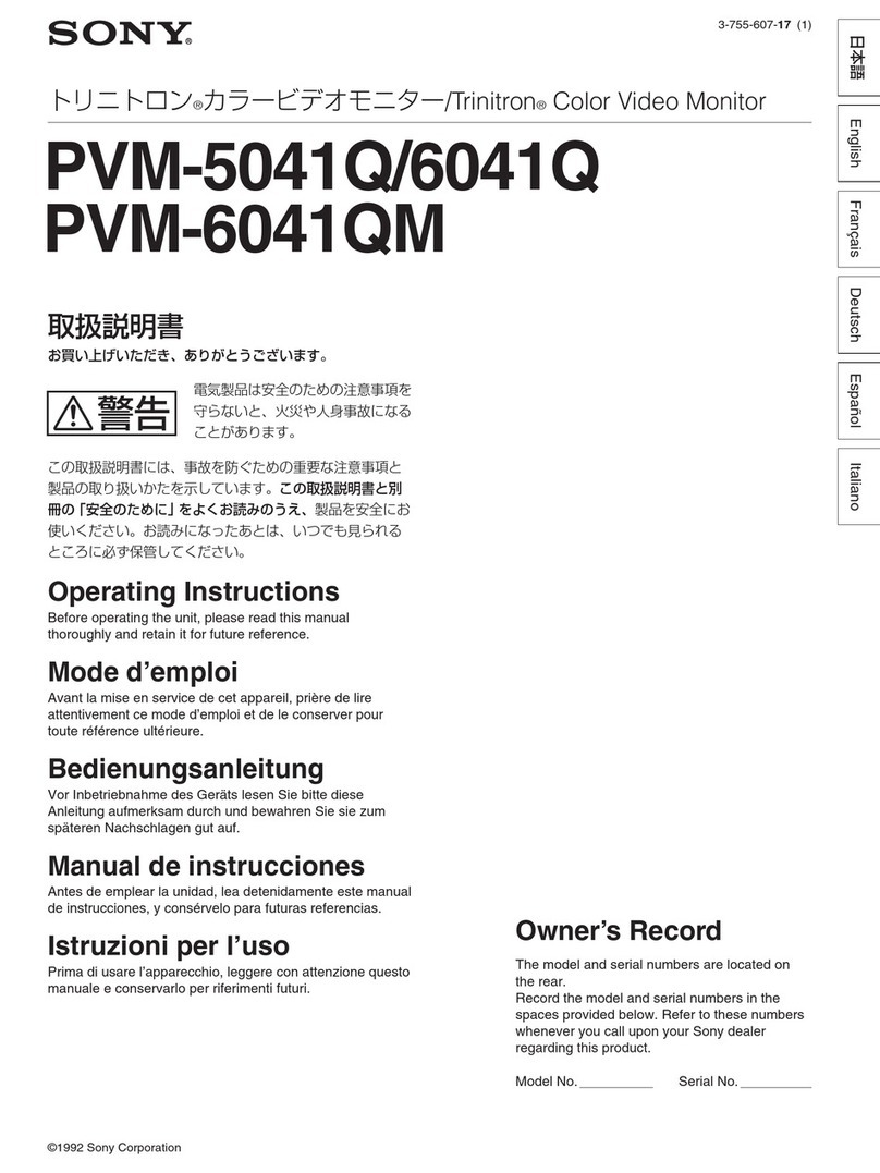 Sony PVM-5041Q User manual