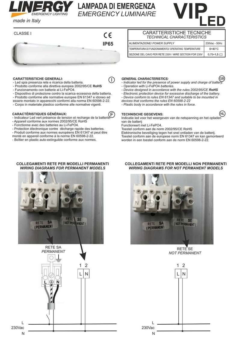 Linergy VIP LED VD15F10EGR manual