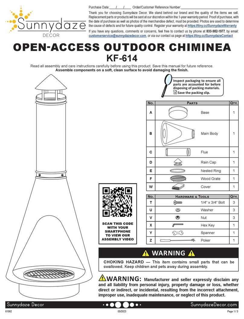 Sunnydaze Decor KF-614 User manual Sunnydaze Decor KF-614 User manual