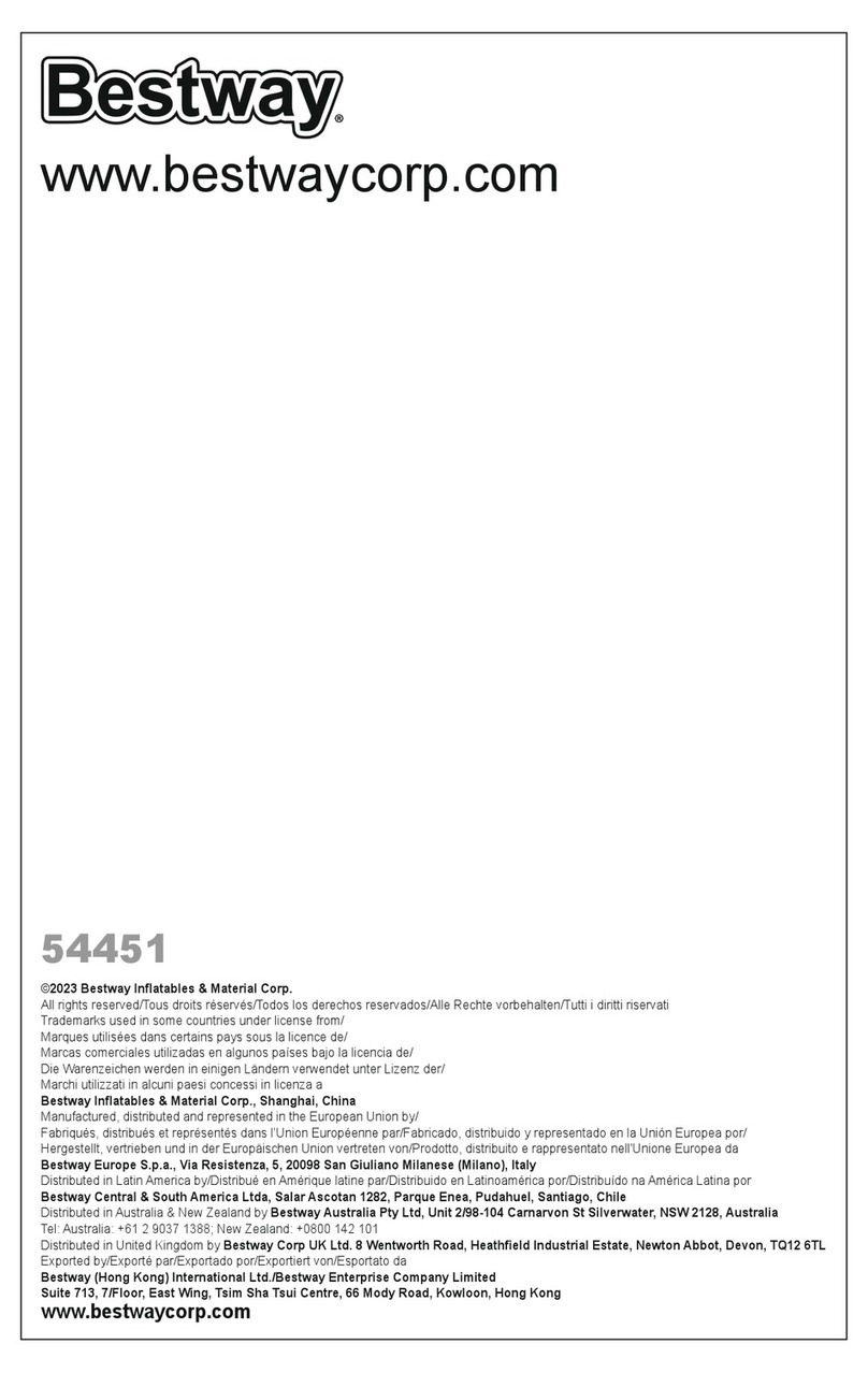 Bestway Family Pool Waterfall Oasis owner's manual