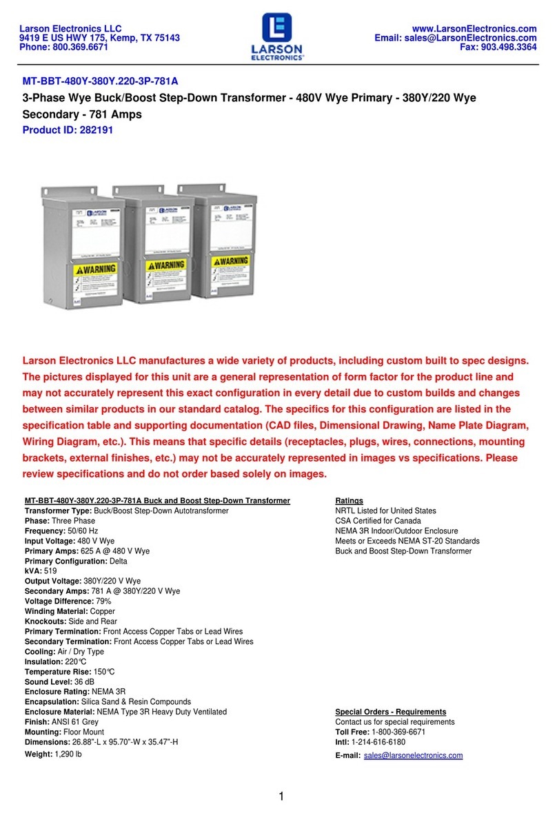 LARSON MT-BBT-480Y-380Y.220-3P-781A manual