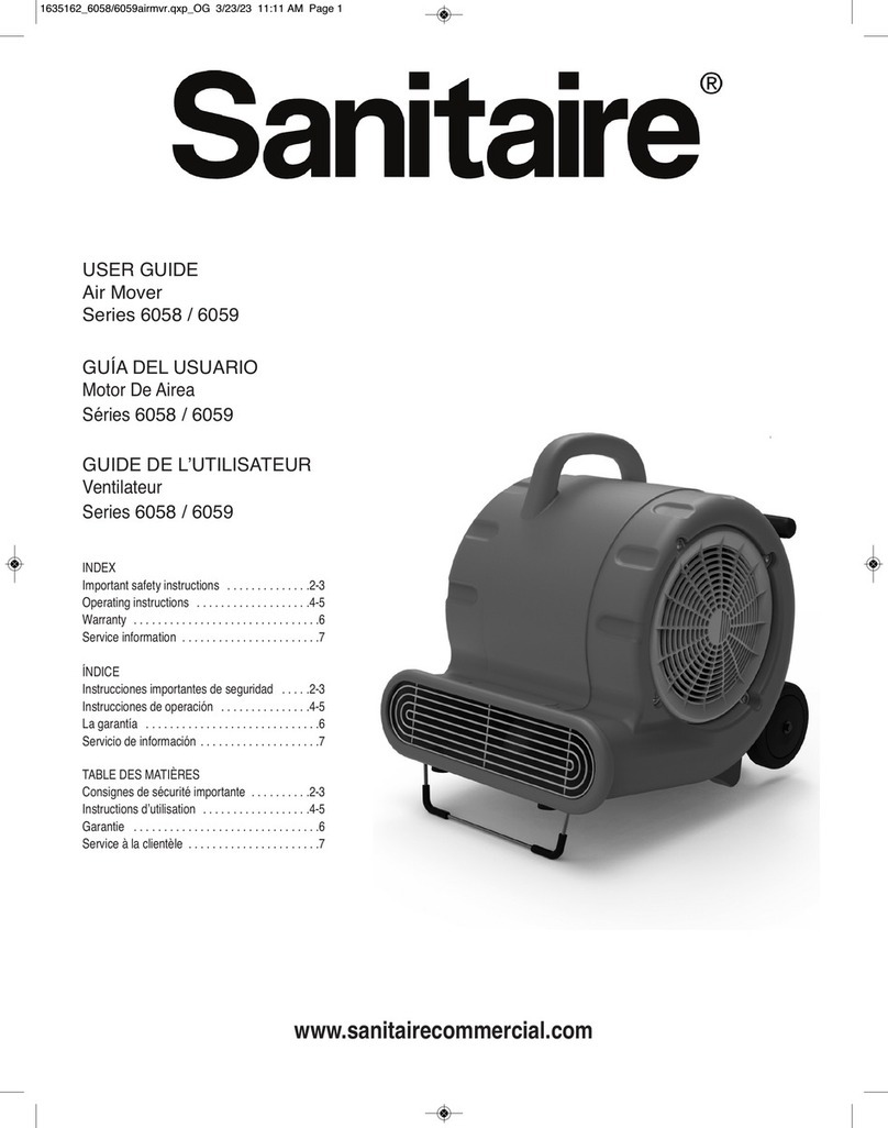 Sanitaire DRY TIME 6058 Series user guide
