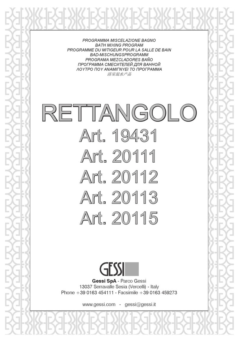 Gessi RETTANGOLO 20112 Troubleshooting guide