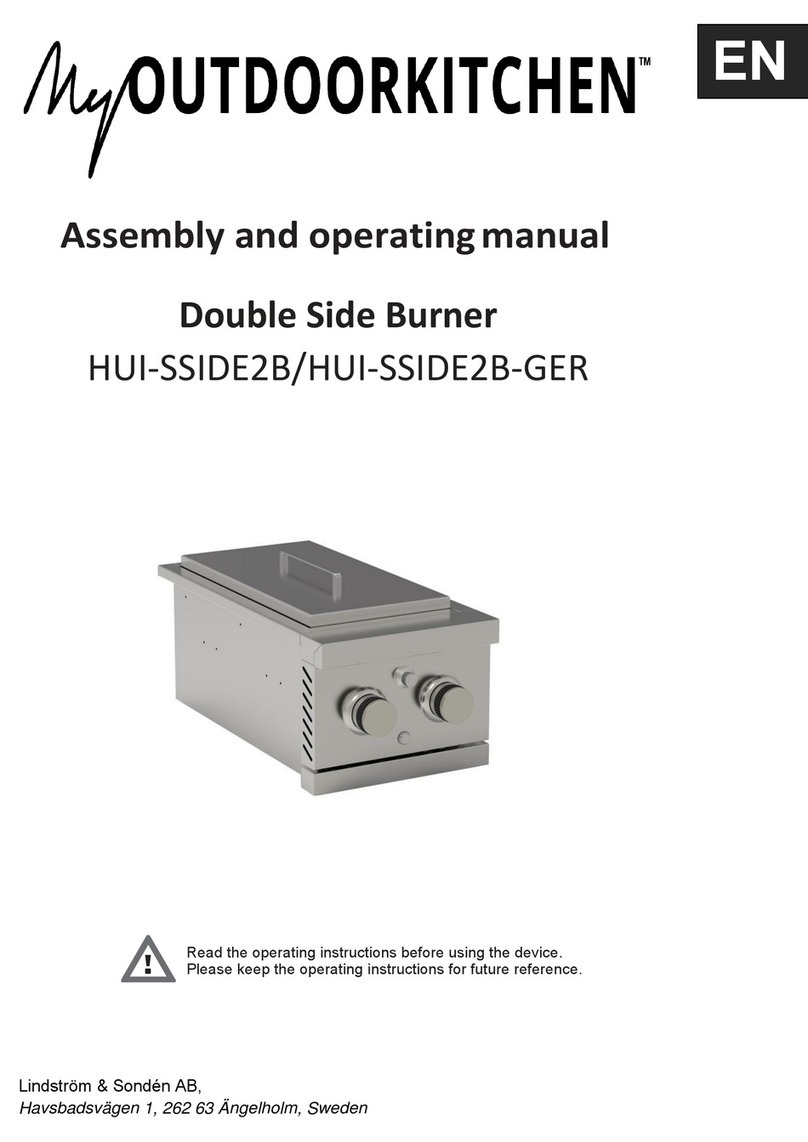 MyOUTDOORKITCHEN HUI-SSIDE2B Assembly and operating manual