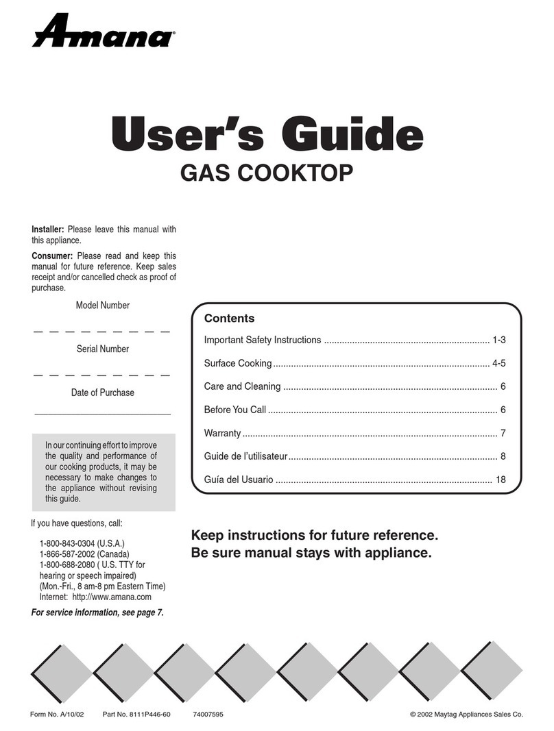 Amana AKS3040BSS User manual