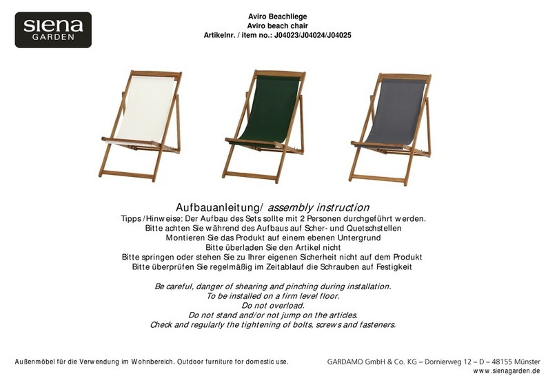 siena GARDEN Aviro J04023 Assembly instruction