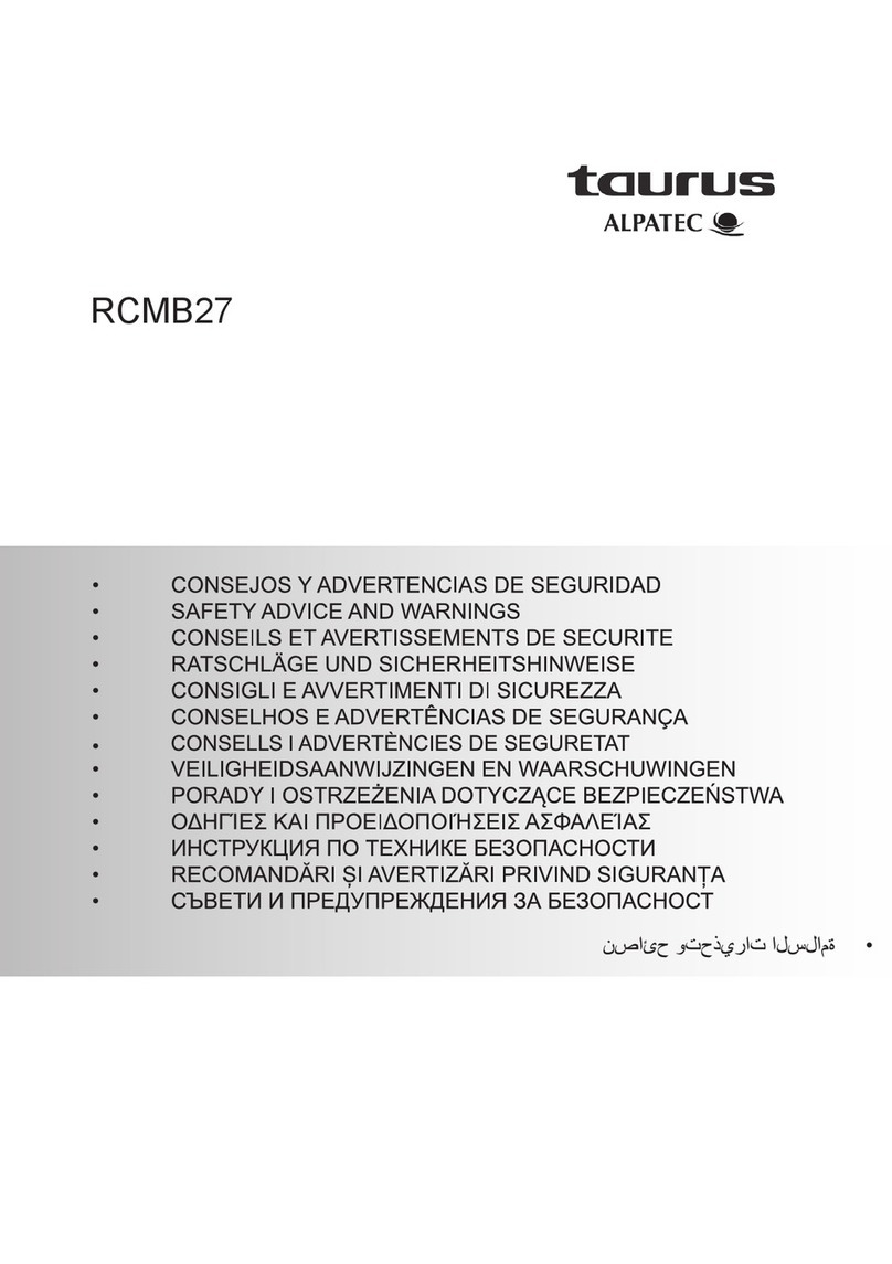 Taurus Alpatec FHD2002 Installation and operating instructions