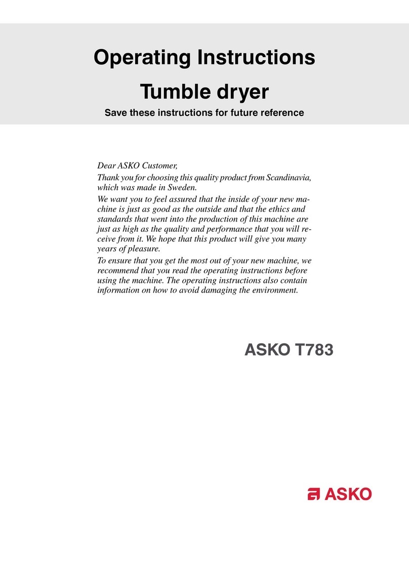 Asko T783CW User manual