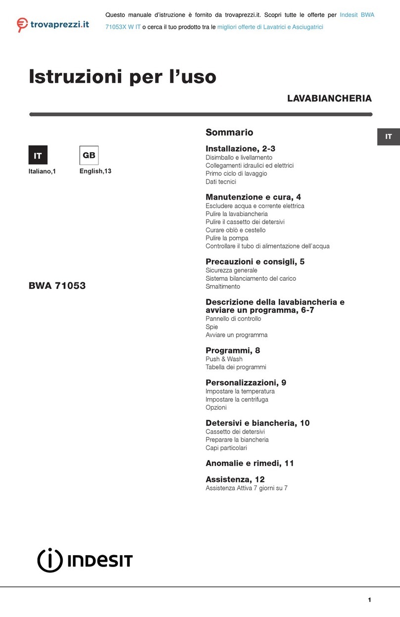 Indesit BWA 71053X W IT User manual
