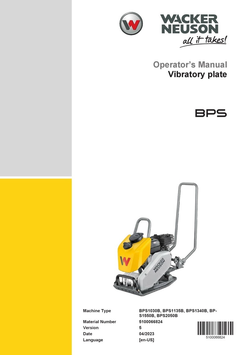 Wacker Neuson BPS Series User manual